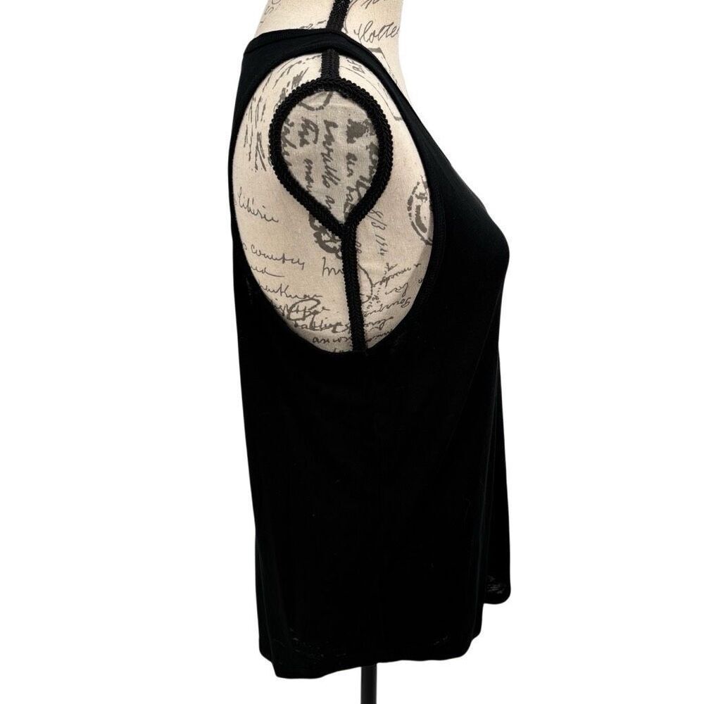 Athleta Diamond‎ Cut Out Back Tank Top Black Size Medium - Picture 5 of 11